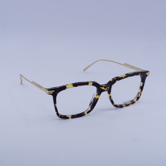 Bottega Veneta BV1009O 003 Eyeglasses Havana/Gold 54mm Square Frame - Picture 1 of 10